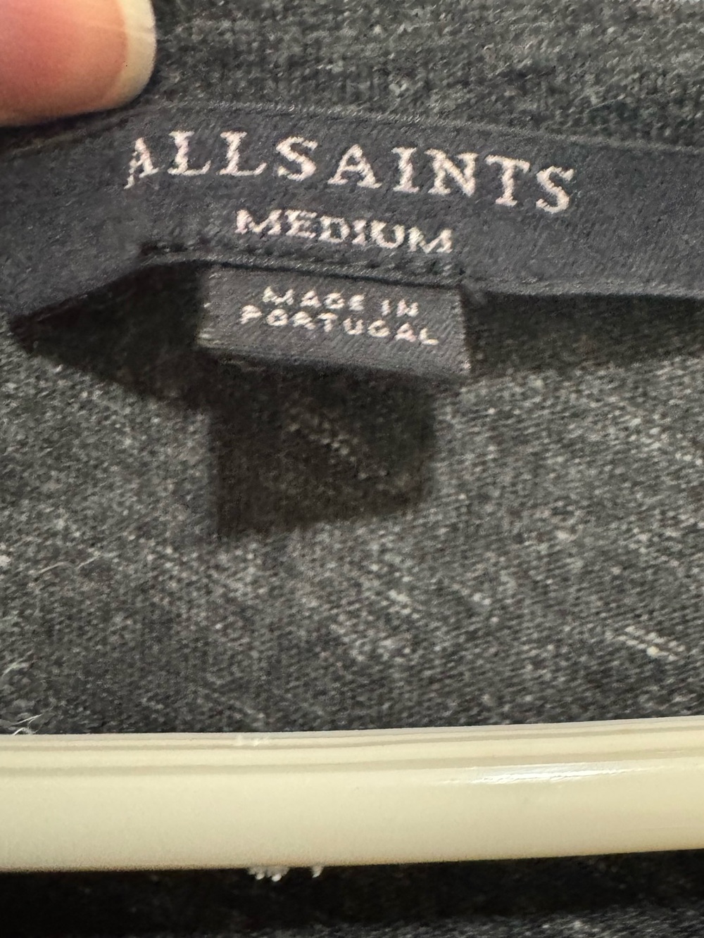 All Saints Charcoal Short Sleeve Drawstring Waist Dress - Picture 3 of 4